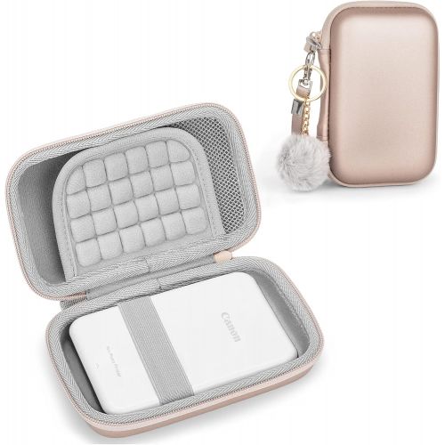  Yinke Case for Canon Ivy Mobile Mini Photo Printer/ Canon Ivy CLIQ 2/+2 Instant Camera Printer, Travel Carry Bag Protective Cover (Rose Gold)