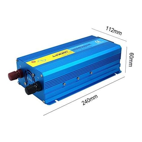  [아마존베스트]-Service-Informationen Yinleader Power Inverter 1000 W / 2000 W 12 V 230 V Pure Sine Wave Voltage Converter Power Inverter with 1 Socket 2 USB Ports