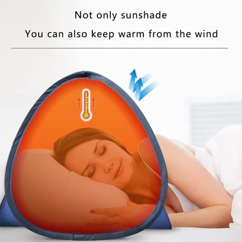  Yinrunx Portable Sun Shelter Mini Head P op Up Tent Sun Shelter Light Weight Camping Fishing Tents Portable Sunshade for Beach Sunbathing Windproof Sand Proof（L:31.4919.6821.65inch