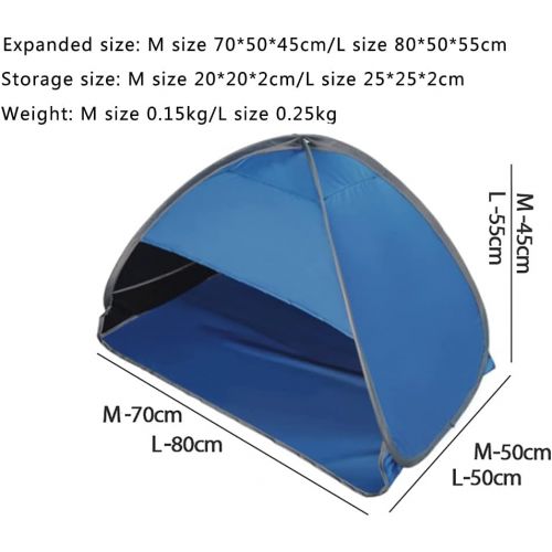  Yinrunx Portable Sun Shelter Mini Head P op Up Tent Sun Shelter Light Weight Camping Fishing Tents Portable Sunshade for Beach Sunbathing Windproof Sand Proof（L:31.4919.6821.65inch