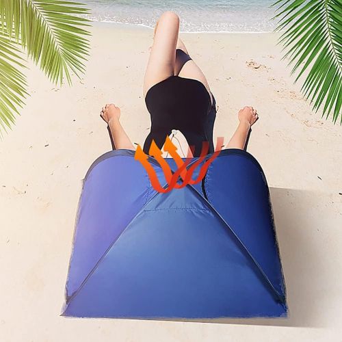  Yinrunx Portable Sun Shelter Mini Head P op Up Tent Sun Shelter Light Weight Camping Fishing Tents Portable Sunshade for Beach Sunbathing Windproof Sand Proof（L:31.4919.6821.65inch