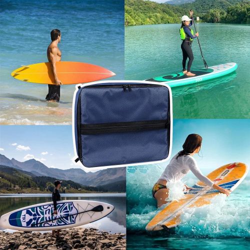  Yinrunx 10L SURF SUP Deck Cooler Bag,Paddle Board Deck Bag with Mesh Top Interior Insulated Cooler Storage ,Portable Deck Paddle Board Cooler Bag - Securing Clip Straps - Great for Food, D