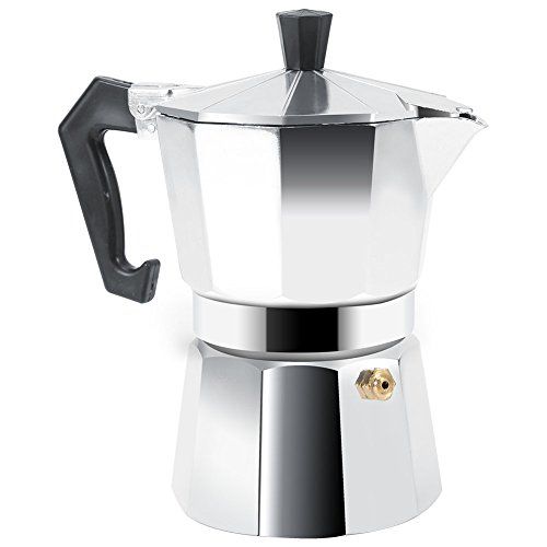  YINUODAY Moka Pot, Aluminum Espresso Maker Machines 3/6/9/12-Cup Italian Espresso Greca Coffee Maker Brewer Percolator