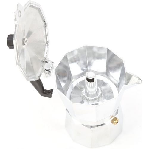  YINUODAY Moka Pot, Aluminum Espresso Maker Machines 3/6/9/12-Cup Italian Espresso Greca Coffee Maker Brewer Percolator