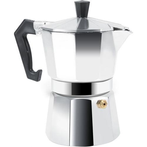  YINUODAY Moka Pot, Aluminum Espresso Maker Machines 3/6/9/12-Cup Italian Espresso Greca Coffee Maker Brewer Percolator