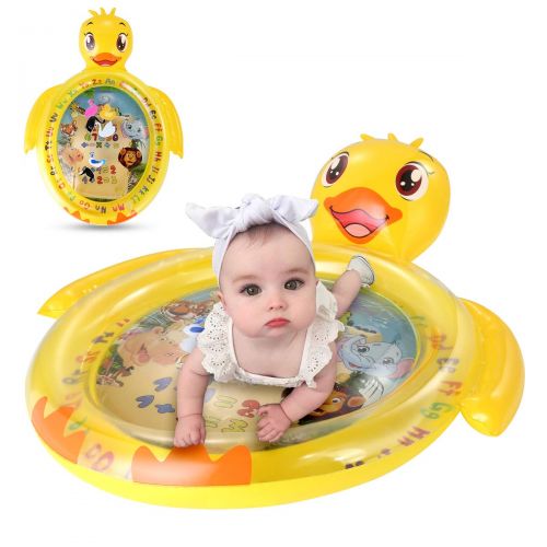  Visit the Yinuoday Store Baby Water Mat Tummy Time Play Mat Inflatable Play Mat for Infant Newborn Boy & Girls 3-12 Month (Yellow)
