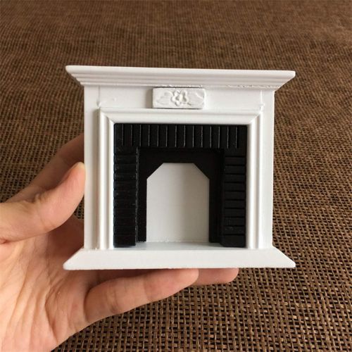  Yinuoday 1:12 Scale Dollhouse Accessories, Miniatures Dollhouse Furniture for DIY Dollhouse Living Room Mini Toy Wood Fireplace for Livingroom Bedroom Simulated Accessory
