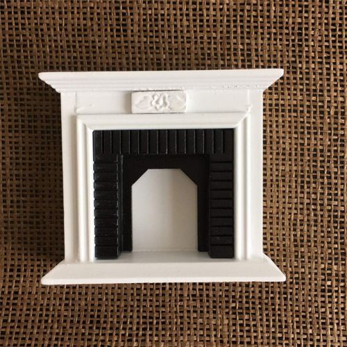  Yinuoday 1:12 Scale Dollhouse Accessories, Miniatures Dollhouse Furniture for DIY Dollhouse Living Room Mini Toy Wood Fireplace for Livingroom Bedroom Simulated Accessory