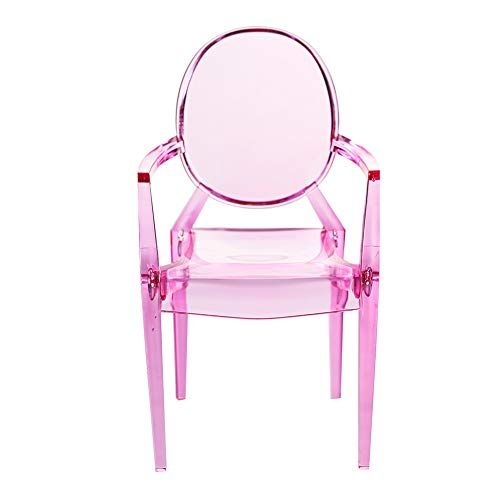  Yinuoday 5PCS Dollhouse Accessories and Furniture Sets 1:6 Scale Plastic Miniature Doll House Chairs Kit Model Mini Toy Chair for Living Bed Room