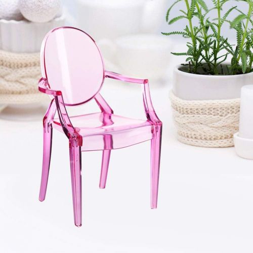  Yinuoday 5PCS Dollhouse Accessories and Furniture Sets 1:6 Scale Plastic Miniature Doll House Chairs Kit Model Mini Toy Chair for Living Bed Room