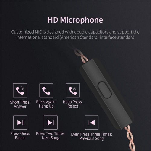  [아마존핫딜][아마존 핫딜] KZ ZSN Over Ear Earbuds Yinyoo HiFi Stereo Bass Sound IEM Headphones Noise Cancelling Earphone with Mic 0.75mm 2pins Detachable Cable for Cell Phones Android MP3 MP4 Music Audio Pl