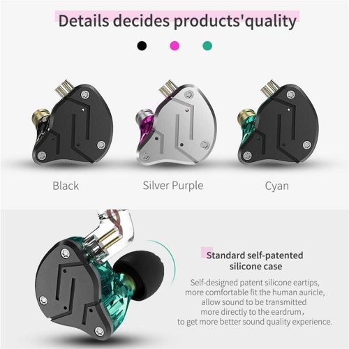  [아마존핫딜][아마존 핫딜] KZ ZSN Over Ear Earbuds Yinyoo HiFi Stereo Bass Sound IEM Headphones Noise Cancelling Earphone with Mic 0.75mm 2pins Detachable Cable for Cell Phones Android MP3 MP4 Music Audio Pl