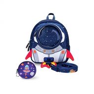 Yisibo yisibo Rocket Toddler Backpack with Harness Leash Snack Nursery Bags for Kids Baby Boy Girl 1-3 Years Old