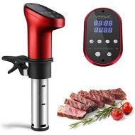 [아마존베스트]YISSVIC Sous Vide Stick 1200 W Sous Vide Garer 5-95 °C Digital Timer LED Touch Display for Healthy Eating, Red (Multi-Way Packaging)