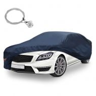 YITAMOTOR Universal Fit Car Cover With Lock Full Breathable UV Dust Waterproof Sun Snow Heat Resistant Outdoor SUV Protector (Fits Cars up to 188 inches,PEVA,Dark Blue)