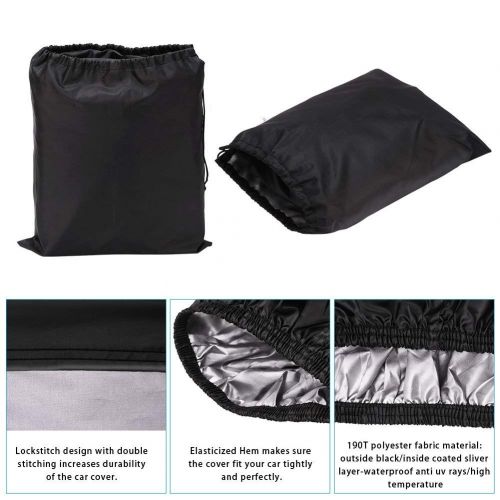  YITAMOTOR Waterproof ATV Cover Universal Fit All Weather Full Breathable Sun UV Rain Snow Dust Wind Outdoor Protection (100.79L x 43.31W x 47.24H, 190T, Black)