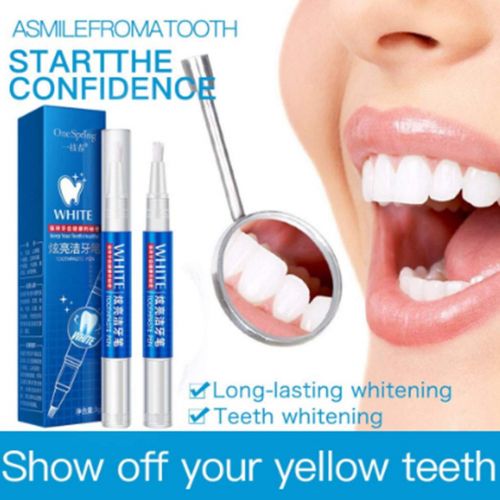  Yitrend Teeth Whitening Pen, Whiten Teeth Tooth Whitening Peeling Stick Brush Pen No Sensitivity Unisex (White)