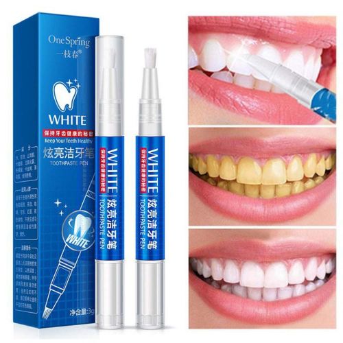  Yitrend Teeth Whitening Pen, Whiten Teeth Tooth Whitening Peeling Stick Brush Pen No Sensitivity Unisex (White)