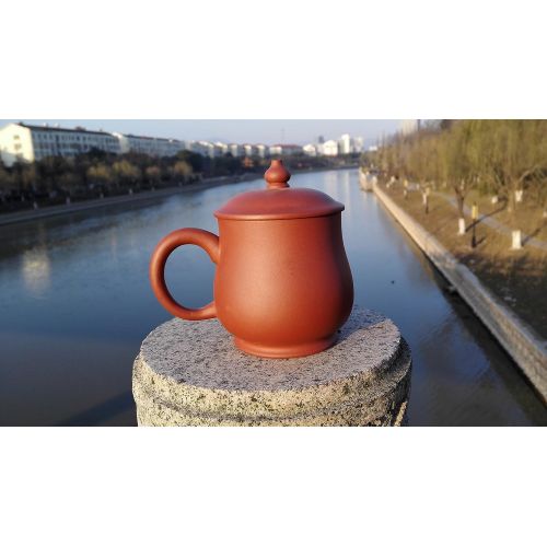  Yixing Teapot Handmade Orchids Tea Cup,Nature Red Clay,400cc