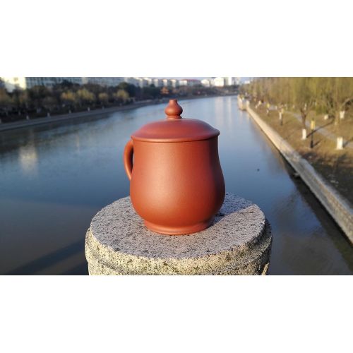  Yixing Teapot Handmade Orchids Tea Cup,Nature Red Clay,400cc