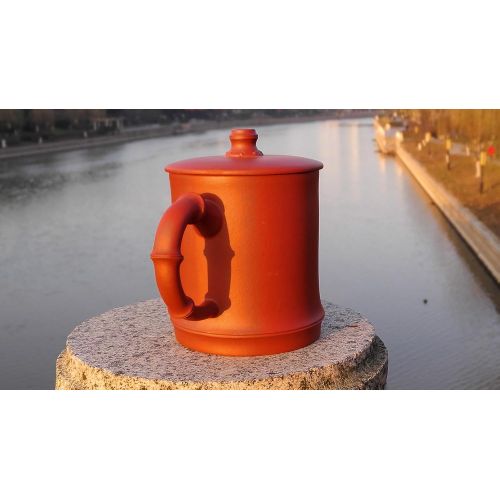  Yixing Teapot Handmade Holy Bamboo Tea Cup,Nature Red Clay,200cc