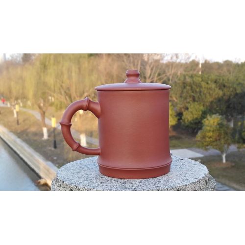  Yixing Teapot Handmade Holy Bamboo Tea Cup,Nature Red Clay,200cc