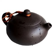 Yixing black Teapot Chinese Yixing Genuine Black Sand Heijingan Tea Xishi Pots (6.8oz/200cc)