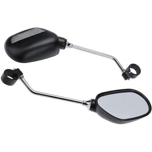  Yizhet Bike Mirrors, 1 Pair Mountain Bike Handlebar Mirrors HD Blast-Resistant, Adjustable Rotatable Handlebar Glass Mirror Safe Rotation Rearview Mirror for Mountain Bike Motorcyc