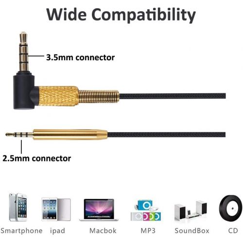  [아마존베스트]Yizhet Replacement Audio Cable for Bose QC25, QC35 On-Ear 2, OE2, OE2i, AKG Y40 Y50 Y45 Headphones 3.5 mm Plug Volume Control Cable with Remote Control Microphone Volume Control fo