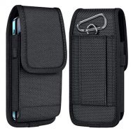 [아마존베스트]ykooe Cell Phone Pouch Nylon Holster Case with Belt Clip Cover Compatible with iPhone 12/Pro/Mini, 11, Pro, Max, SE2 7 8+ X, Samsung Galaxy S20 FE S10+ S9 A51 A01 Google Pixel 5/4A