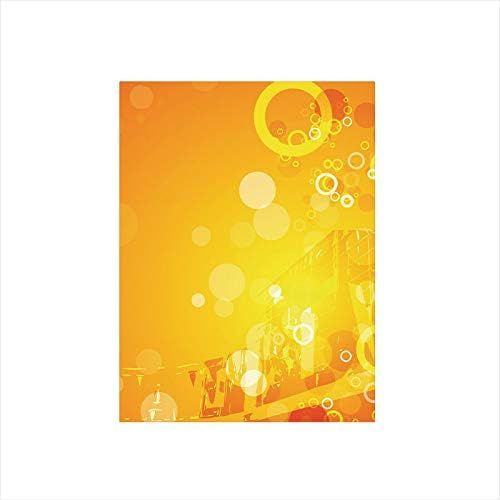  Ylljy00 Decorative Privacy Window Film/Abstract Composition with Circles Dots Artistic Energetic Colors Sunburst Decorative/No-Glue Self Static Cling for Home Bedroom Bathroom Kitchen Offi