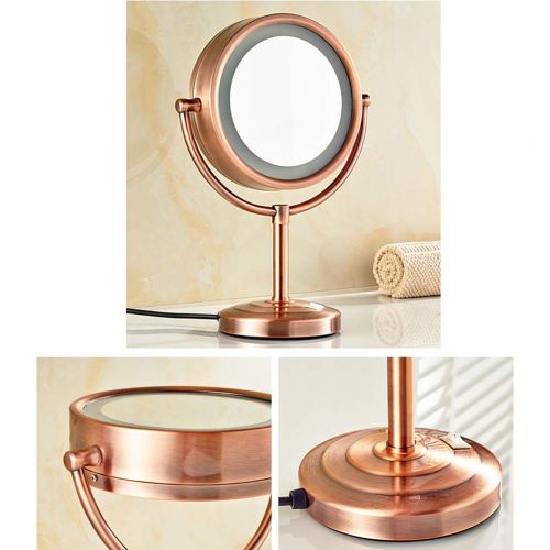  Ylmhe Vanity Mirror LED Illuminated Dressing Table Makeup Mirrors 360° Swivel Double Side Magnifying Cosmetics Mirror,C,3X