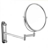 Ylmhe Makeup Mirror Wall Mount Two Side Magnifying Extendable Folding 360° Rotation Adjustable Bathroom Mirrors(8inch),A,3X