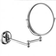 Ylmhe Beauty Mirror Wall Mount 1X/3X Magnification Makeup Mirrors for Bathroom Shaving 360° Rotation Double Sided Extension Adjustable,8inch
