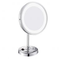 Ylmhe LED Lighted Vanity Makeup Mirror Single Side Free Rotation Magnification 8Inch Bathroom Beauty Mirrors,10X
