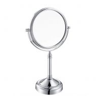 Ylmhe Bathroom Makeup Mirror Shaving Free Standing Tabletop Double Side Magnifying Round 360°Swivel Beauty Mirrors,10X,6Inch