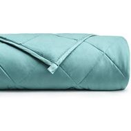 [아마존 핫딜]  [아마존핫딜]YnM Cooling Weighted Blanket with 100% Bamboo Viscose | 15lbs for 90-150 lbs individual, 60x 80 | Luxury Cooler Version Weighted Blanket, Sea Grass.