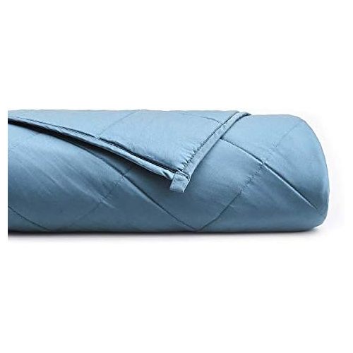  [아마존베스트]YnM Kids Bamboo Weighted Blanket  100% Natural Bamboo Viscose Oeko-Tex Certified Material with Premium Glass Beads (Blue Grey, 41x60 7lbs), Suit for One Person(~60lb) Use on Twin