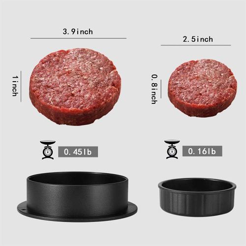  YoCosii Amy Non Stick Burger Press with 50 Wax Papers, Hamburger Press Patty Maker, Different Size Patty Molds, Easy to Use,Works Best for Stuffed Burgers, Sliders, Essential Kitchen & Gri