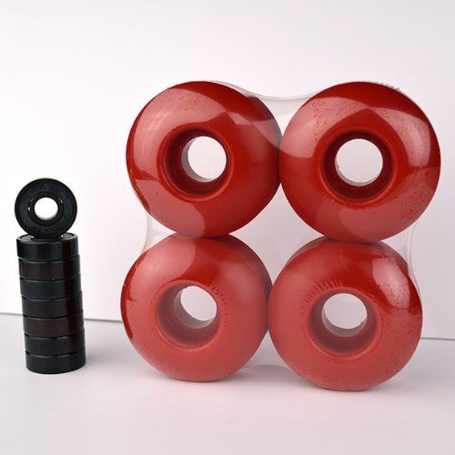  Yocaher Blank 52mm Color Wheels + ABEC 7 Color Bearings for Pro/Regular Skateboards