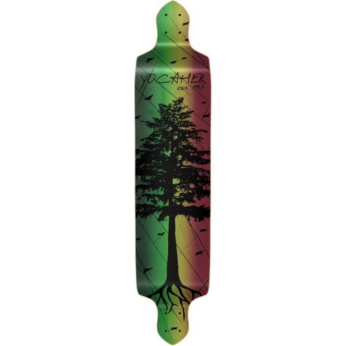  Yocaher in The Pines Rasta Longboard Complete Skateboard - Available in All Shapes