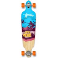 Yocaher New VW Vibe Beach Series Longboard Complete Cruiser and Decks Available for All Shapes (Complete-DropThrough-Blue)