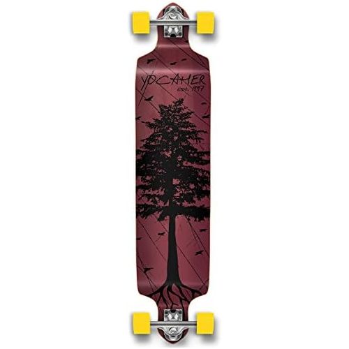  Yocaher in The Pines RED Longboard Complete Skateboard - Available in All Shapes