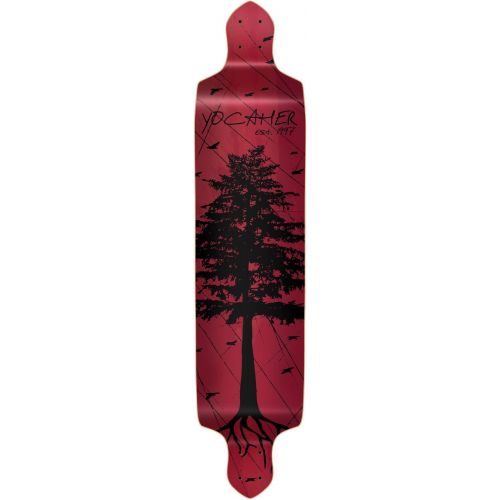  Yocaher in The Pines RED Longboard Complete Skateboard - Available in All Shapes