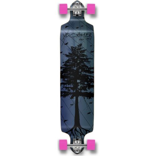  Yocaher in The Pines Blue Longboard Complete Skateboard - Available in All Shapes