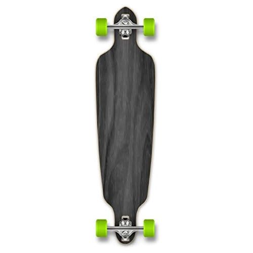  Yocaher Blank and Checker Complete Drop Through Skateboards Longboard w/Black Widow Premium 80A Grip Tape Aluminum Truck ABEC7 Bearing 70mm Skateboard Wheels