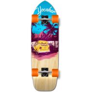 Yocaher New VW Vibe Beach Series Longboard Complete Cruiser and Decks Available for All Shapes (Complete-Oldschool-Blue)