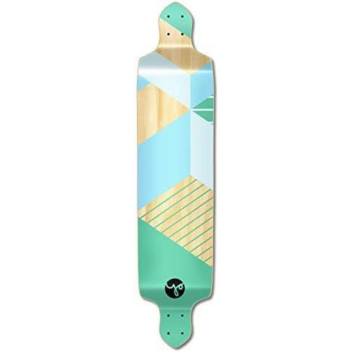  Yocaher Geometric Series Skateboard Longboard Drop Down Deck Only ? Geometric Green