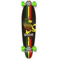 Yocaher Punked Graphic Kicktail Complete Longboard Skateboard, Rasta, 40 x 9-Inch