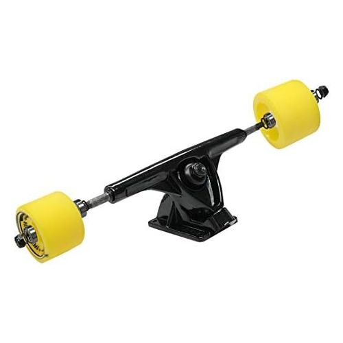  Yocaher Longboard Skateboard Trucks Combo Set 71mm Wheels + 7/180mm Heavy Duty Aluminum Black Trucks, Bearing, Riser Pad, and Longboard Hardware Package